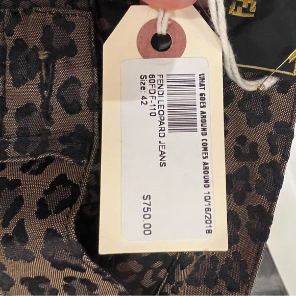 VINTAGE FENDI Zucca Leopard Monogram Pants - Picture 4 of 6